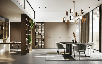 EVANS AIR - Bilaminate wall cabinet with glass door by Guzzini & Fontana - view 3